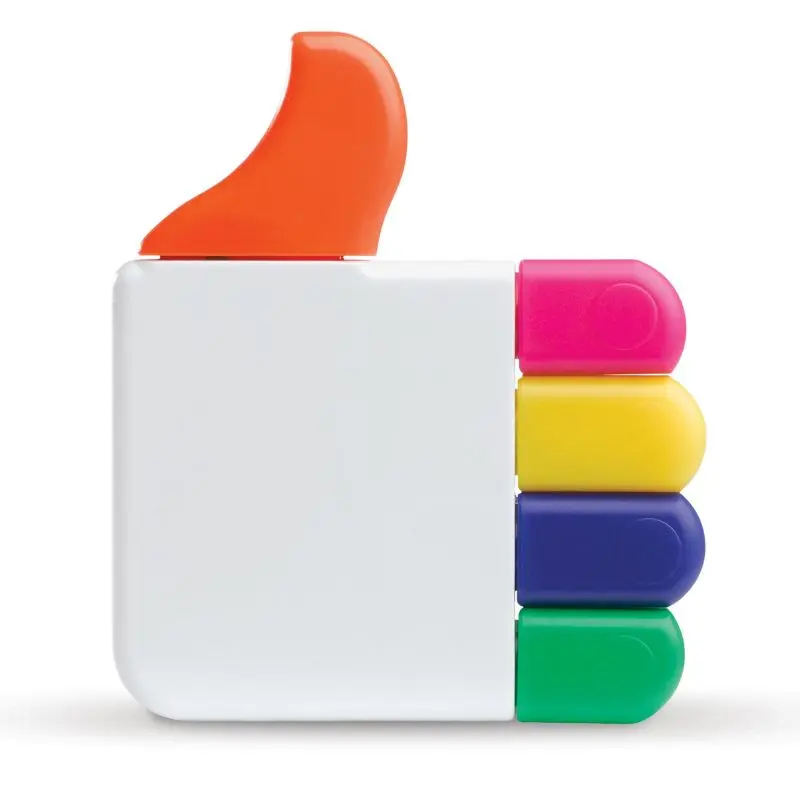 Farbige Highliker & Textmarker: 5 lebendige Farben inklusive Weiß