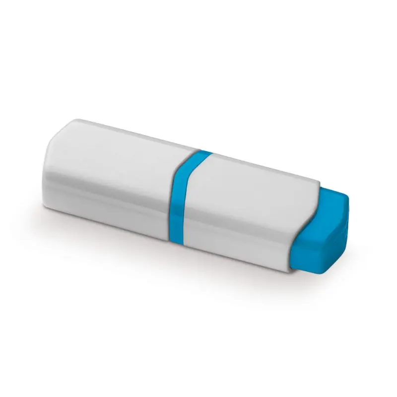Mini Textmarker in Weiß & Blau - Kompakt und Effektiv für Notizen
