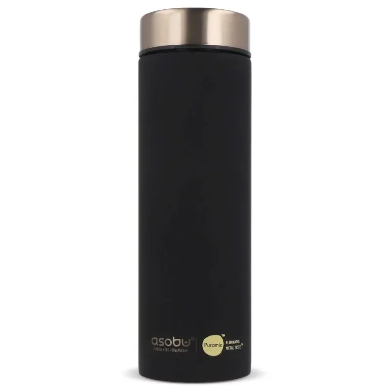 Asobu Le Baton Reiseflasche mit Puramic, 500 ml - Elegant Schwarz