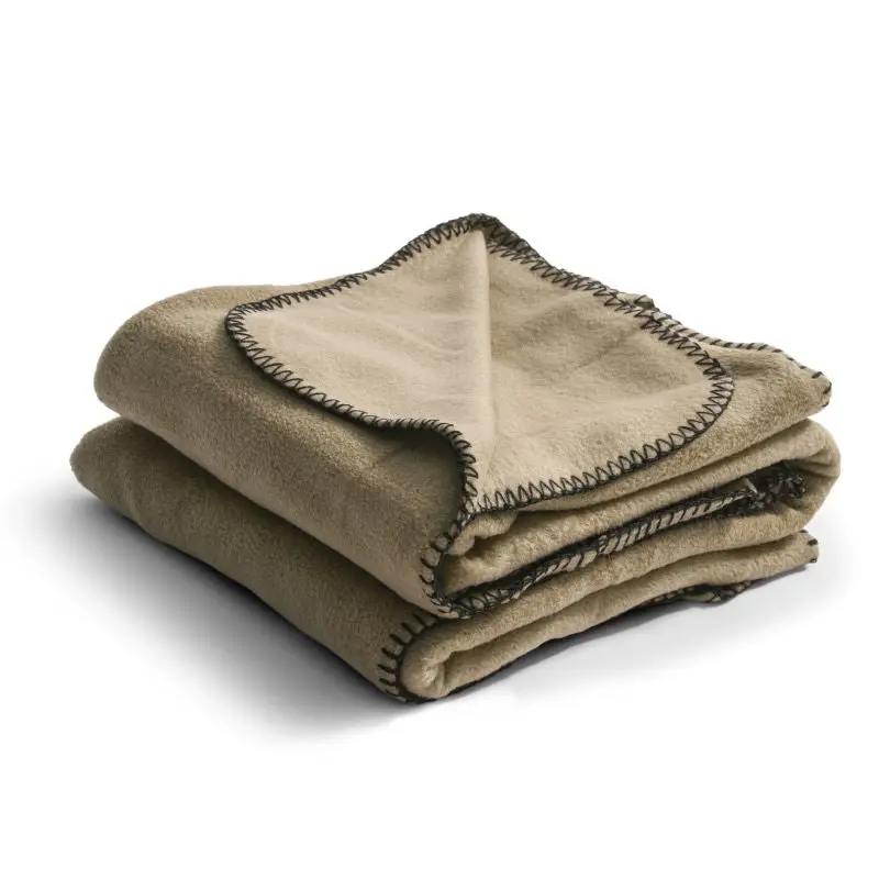 Nightingale Fleecedecke 130x170 cm - Bequeme beige Decke für alle Jahreszeiten