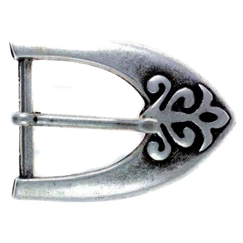 Gürtelschnalle Metallschnalle mit Musterung Silberfarben 30 mm – Metallschnalle SM-72