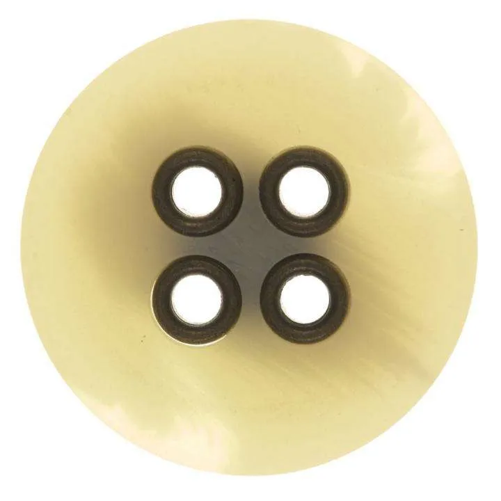 Mantelknopf Natur Creme – Kunststoffknopf KM-19