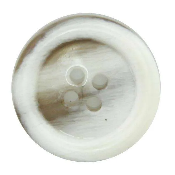 Mantelknopf Melierung Weiß-Grau – Knopf KW-1