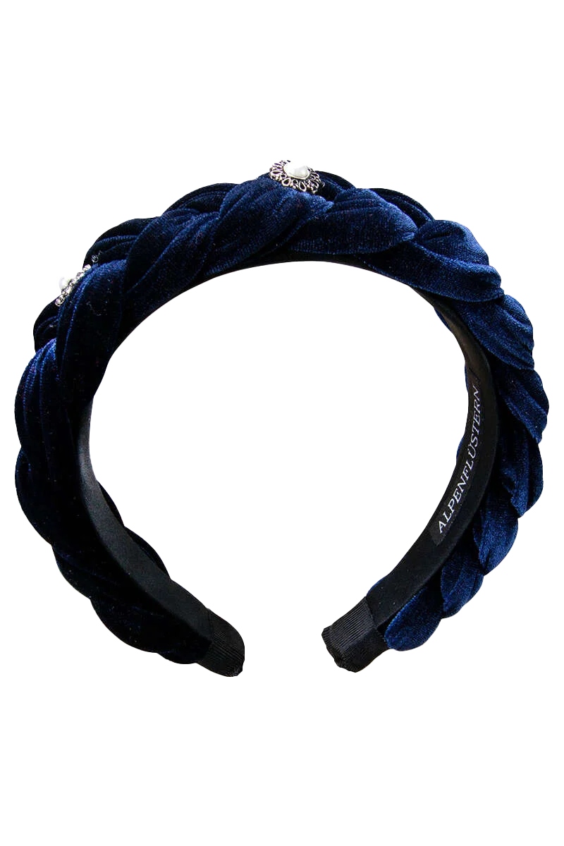 Samt Haarreif - blau