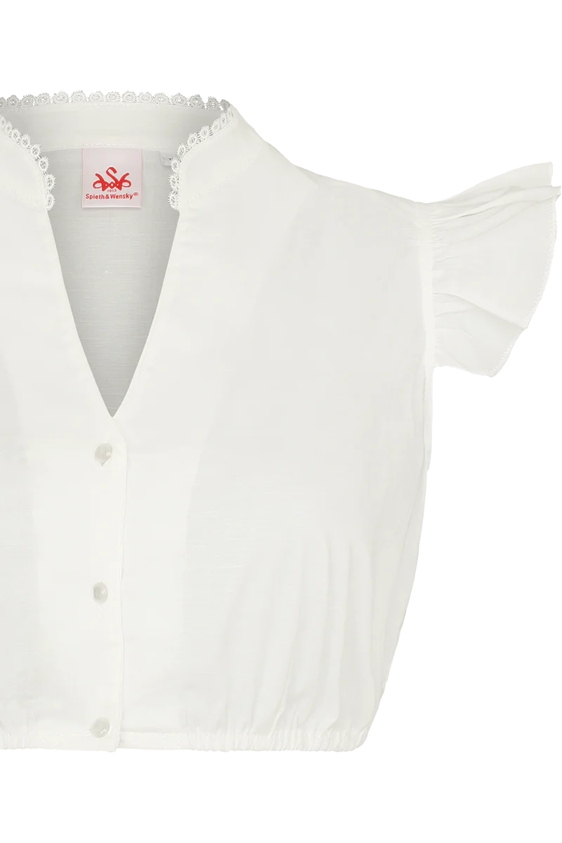 Dirndlbluse mit Flügelarm - creme