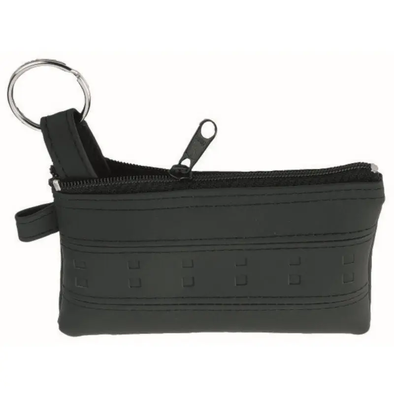 CreativDesign Key Pouch 'Square' - Sleek Black Leather Organizer