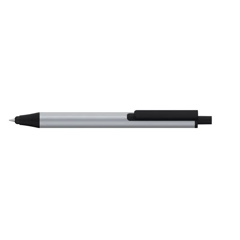 Druckkugelschreiber Flute Stylus Metal PP - Metallic-Silber, Eleganter Multifunktionsstift
