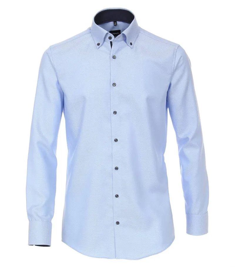 Venti Langarm FreizeitHemd blau