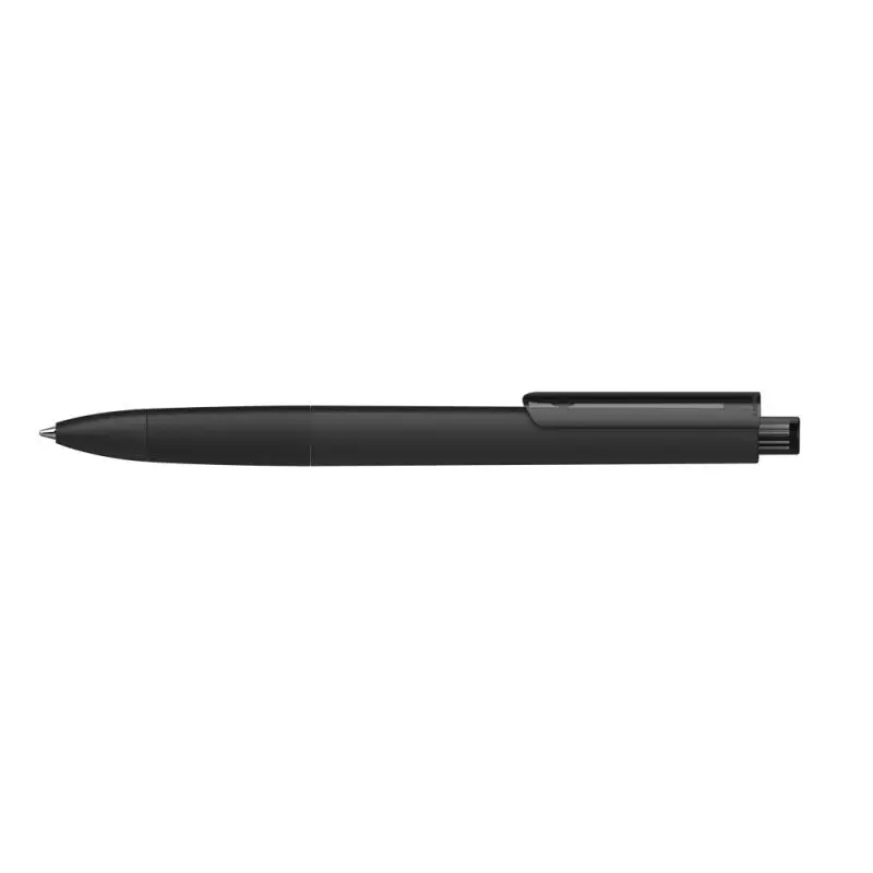 Tecto Softtouch Transparenter Druckkugelschreiber - Elegantes Schwarz mit Soft-Finish