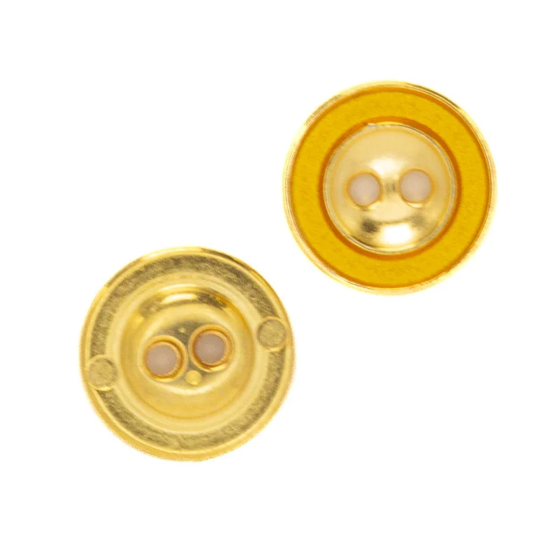 Metallknopf Rand Gold – 2-Loch MK-94G