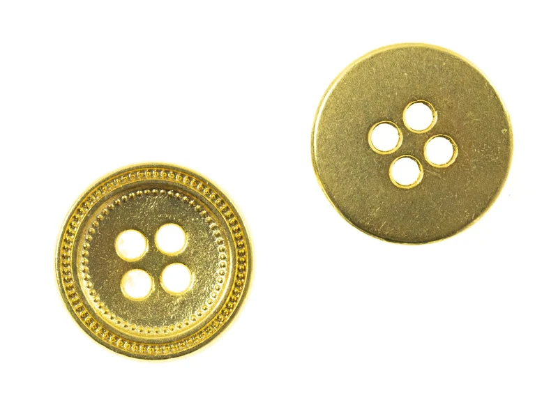 Metallknopf Rand Gold – 4-Loch MK-92G
