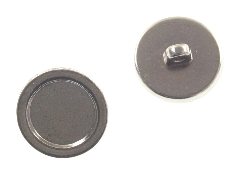 Metallknopf Rand flach Silber – Uniformknopf MK-89