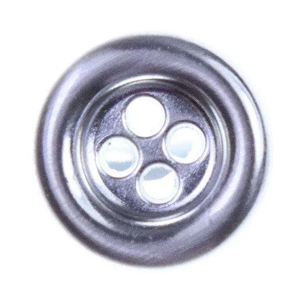 Metallknopf Rand Silber – 4-Loch MK-18S