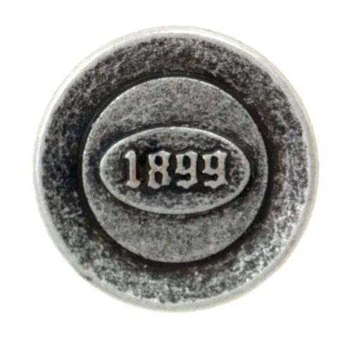 Metallknopf rustikal Silber-Grau – Öse MK-185AS