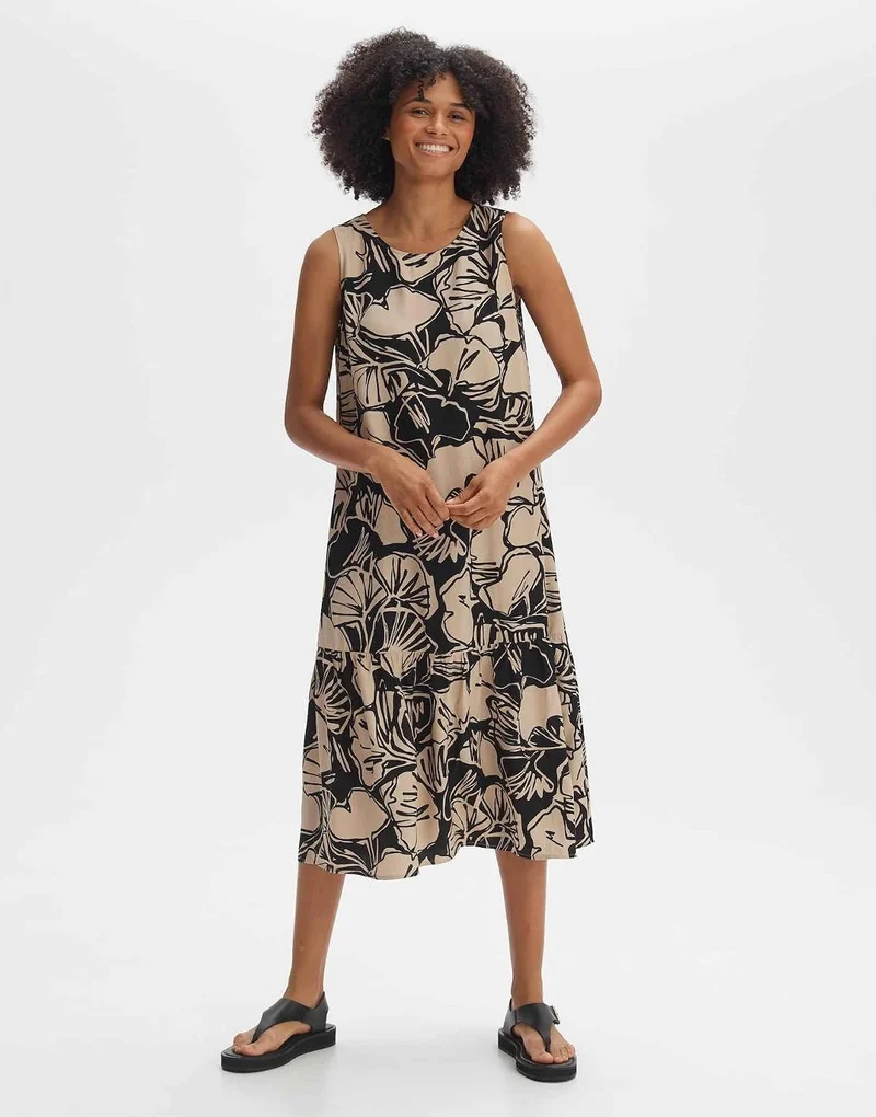 Opus Damen Midikleid Bunt