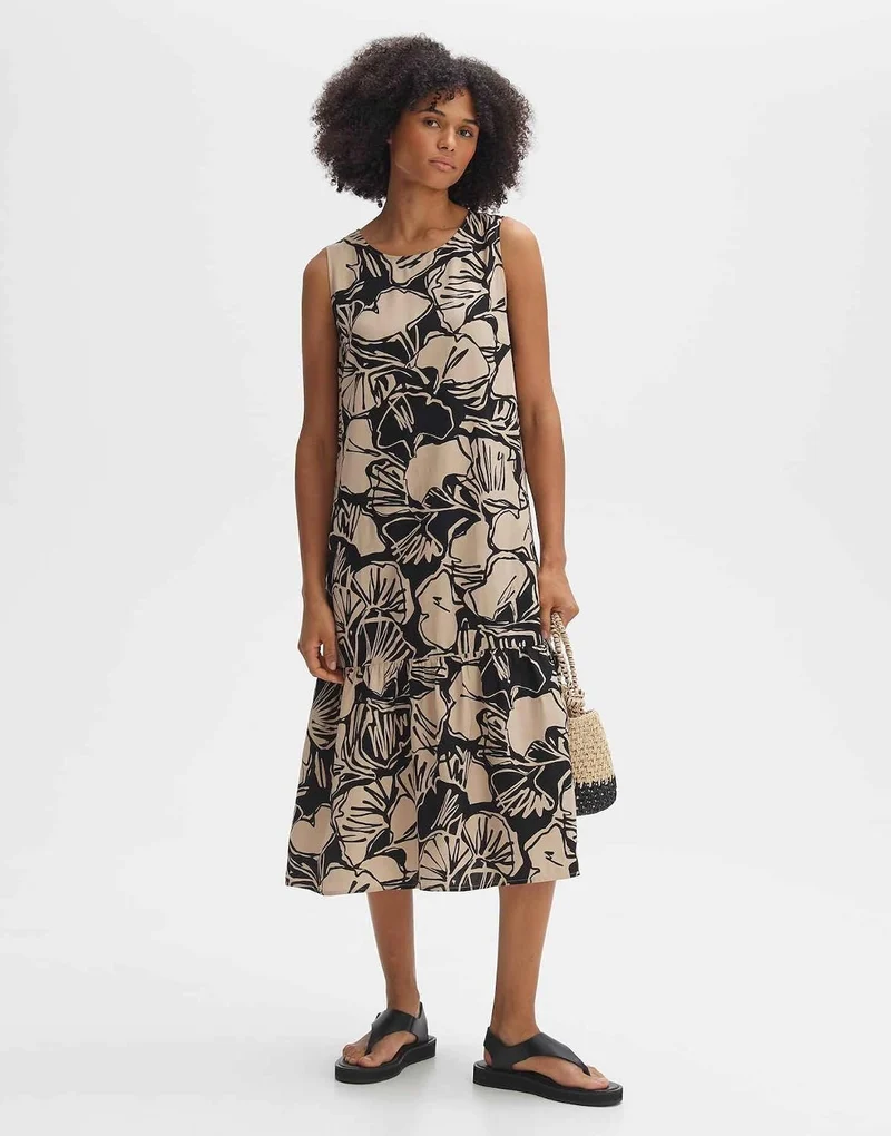 Opus Damen Midikleid Bunt