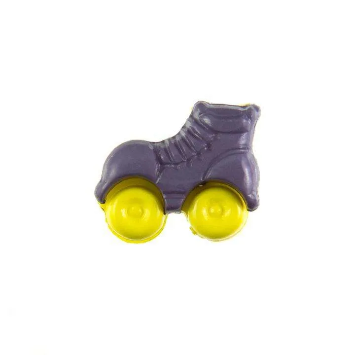 Kinderknopf Rollschuh Lila 16 mm – Kunststoffknopf KK-150-LILA-6