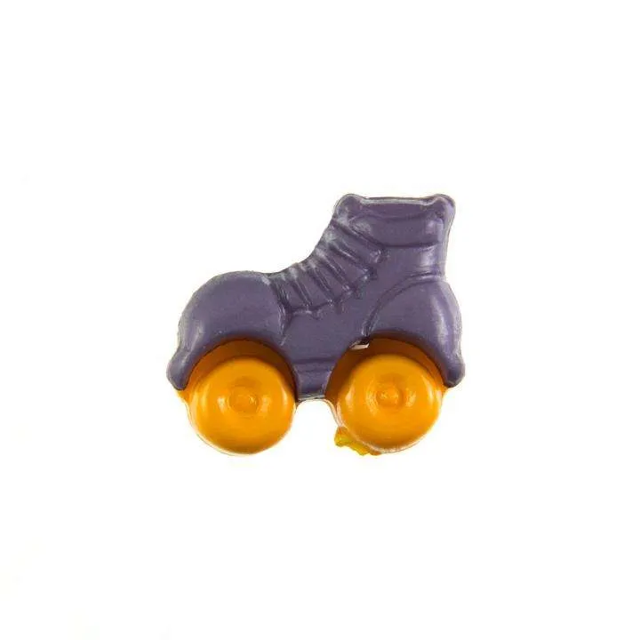 Kinderknopf Rollschuh Lila 16 mm – Kunststoffknopf KK-150-LILA-5