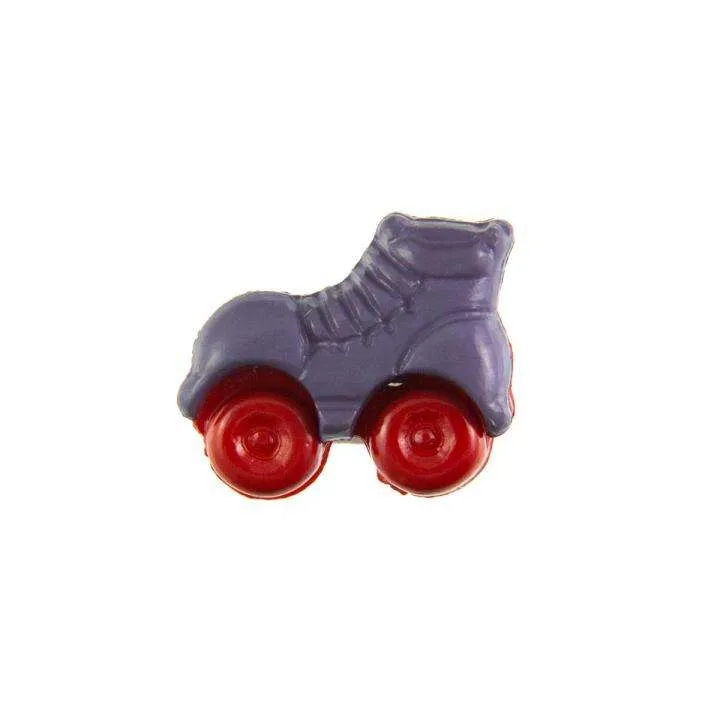 Kinderknopf Rollschuh Lila 16 mm – Kunststoffknopf KK-150-LILA-3