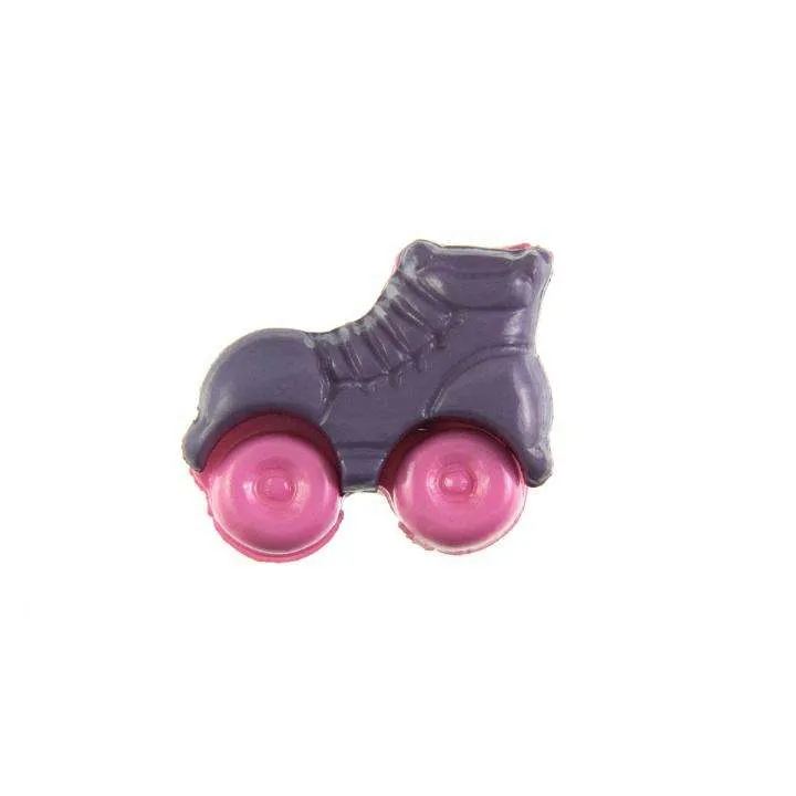 Kinderknopf Rollschuh Lila 16 mm – Kunststoffknopf KK-150-LILA-2