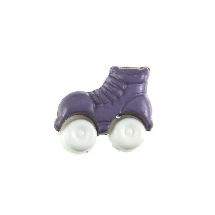 Kinderknopf Rollschuh Lila 16 mm – Kunststoffknopf KK-150-LILA-1