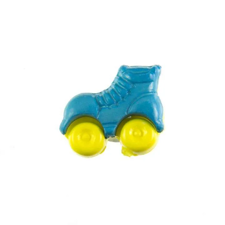Kinderknopf Rollschuh Blau 16 mm – Kunststoffknopf KK-150-BLAU-5