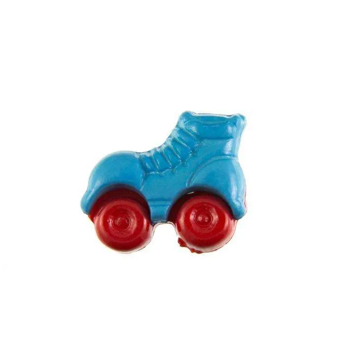 Kinderknopf Rollschuh Blau 16 mm – Kunststoffknopf KK-150-BLAU-3
