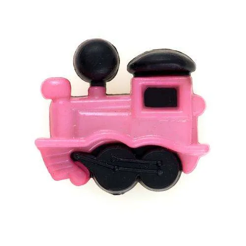 Kinderknopf Fahrzeuge Rosa 21 mm – Kunststoffknopf KK-53ROSA
