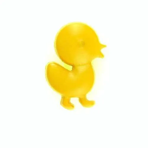 Kinderknopf Ente Gelb 17 mm – Kunststoffknopf KK-29-A-GELB