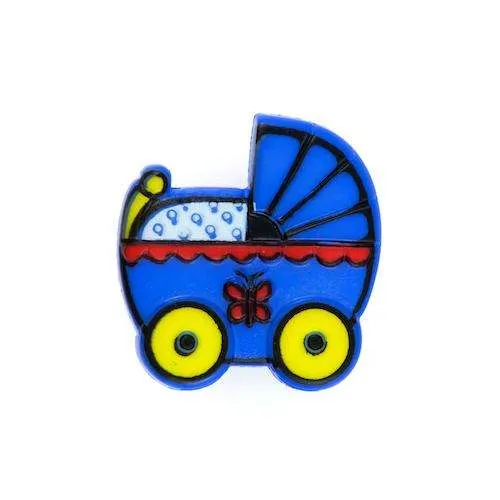 Kinderknopf Baby Blau 16 mm – Kunststoffknopf KK-5-BLAU