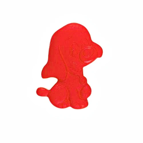 Kinderknopf Hund Rot 18 mm – Kunststoffknopf KK-11-ROT