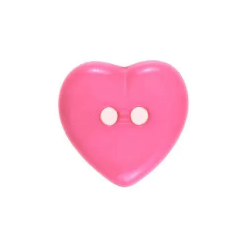 Kinderknopf Herz Rosa – Kunststoffknopf KK-26
