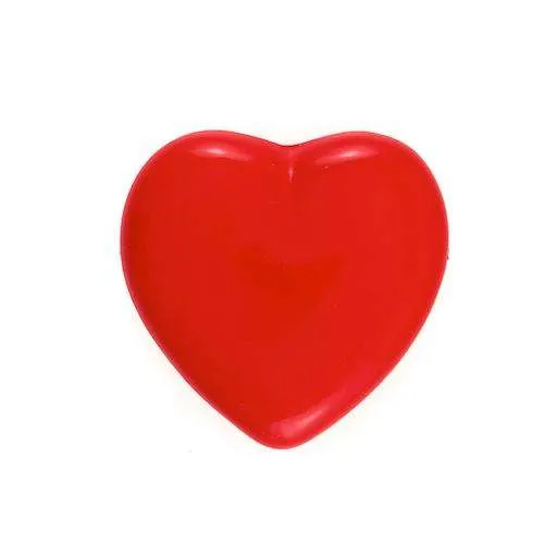 Kinderknopf Herz Rot – Kunststoffknopf KK-25