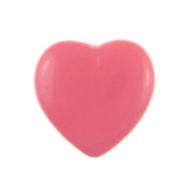 Kinderknopf Herz Rosa 11 mm – Kunststoffknopf KK-25ROSA-A