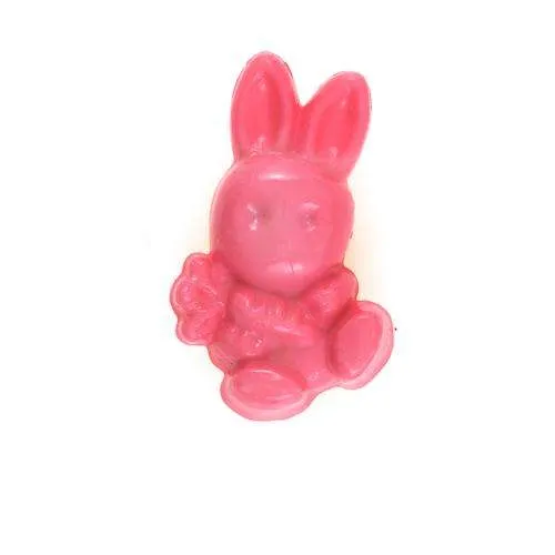 Kinderknopf Hase Rosa 19 mm – Kunststoffknopf KK-28-ROSA