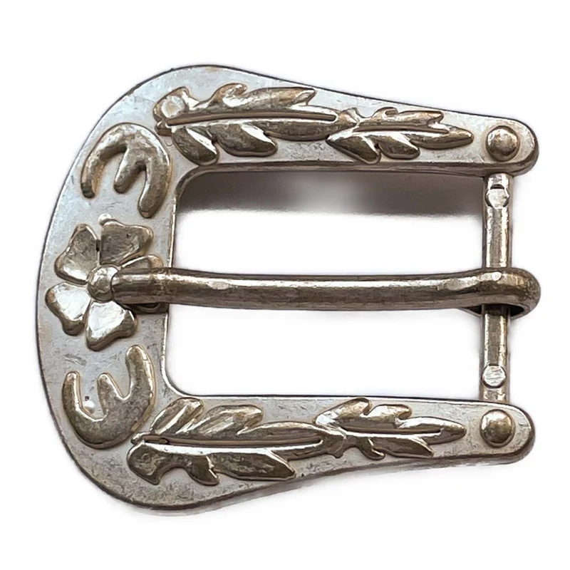 Trachtenschnalle Ornamentrand Silberfarben 20 mm – Metallschnalle TS-2