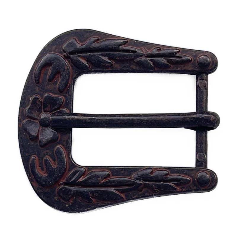 Trachtenschnalle Ornamentrand Schwarz 20 mm – Metallschnalle TS-2