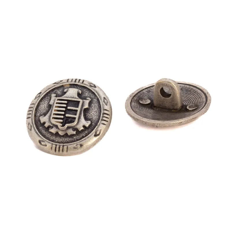 Trachtenknopf Wappen Altsilber – Metallknopf TK-72