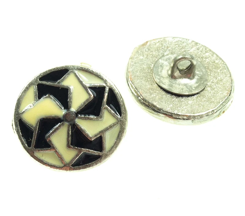 Trachtenknopf Sternmotiv Schwarz – Ösenknopf – TK-52