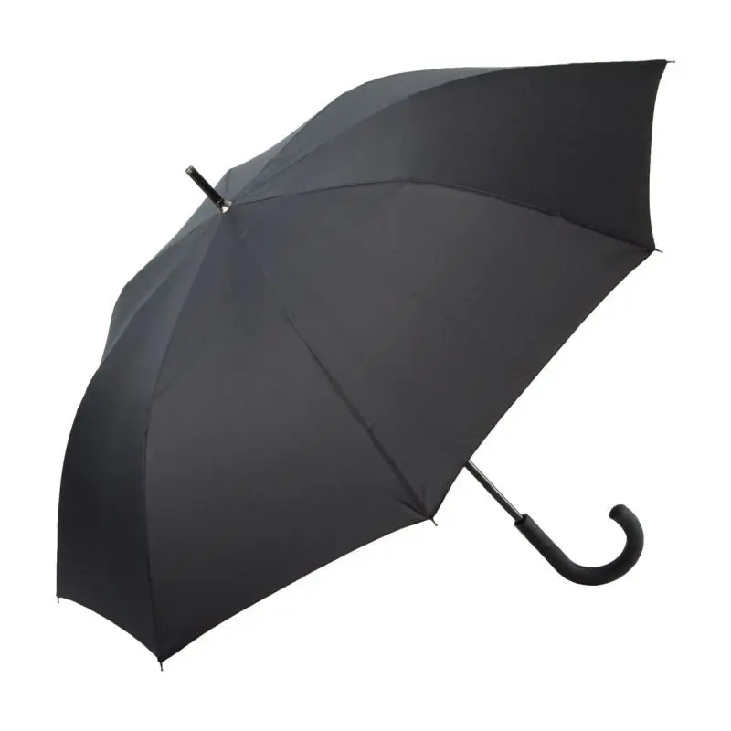 Eleganter Mousson Regenschirm - Schwarz, Windfest & Langlebig