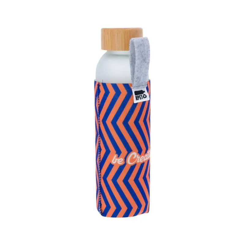 CarryFelt Glasflasche mit Schutzhülle, 500ml - Klassisch Weiß