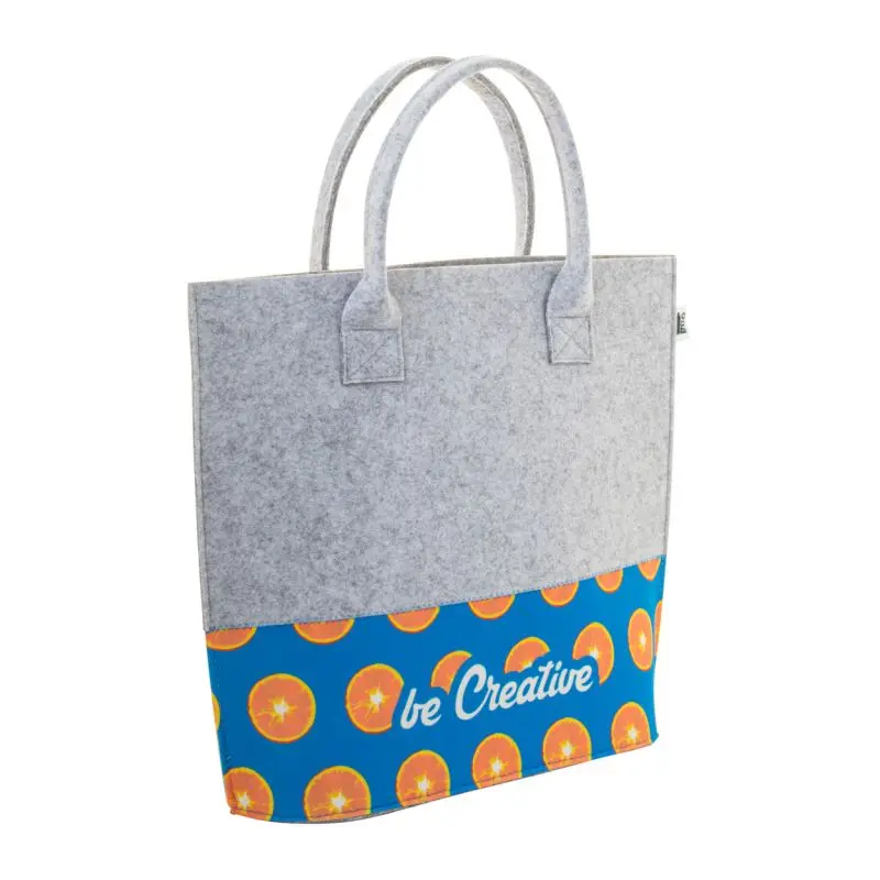 CreaFelt Shop C Tasche: CreaFelt Shop C - Maßgefertigte RPET Einkaufstasche, Grau