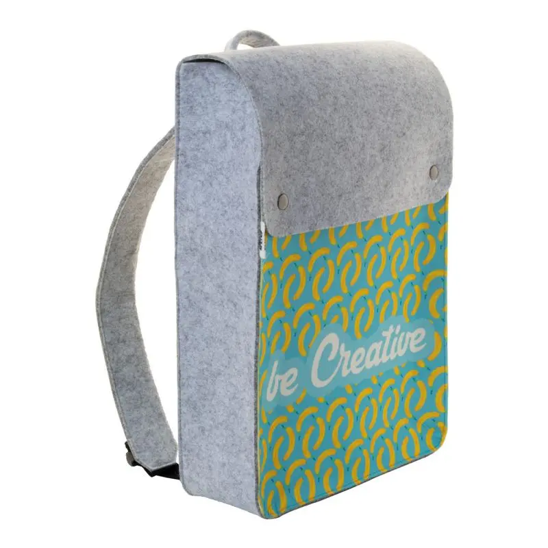 CreaFelt Back II RPET-Rucksack – Individuell & Nachhaltig in Grau
