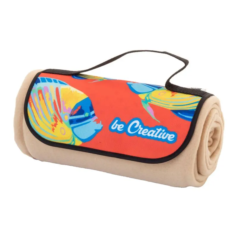 Reporta Personalisierte RPET Polar-Kuscheldecke – Naturfarben