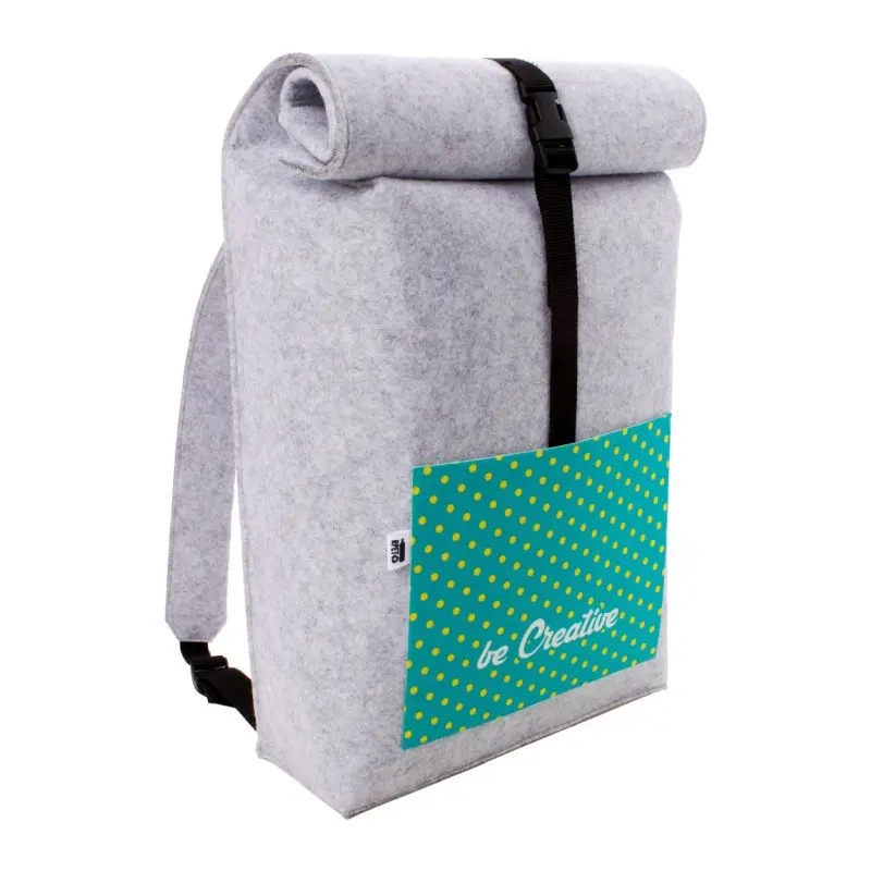 CreaFelt Custom Grey Backpack - Stilvoller und Personalisierbarer Tagesrucksack