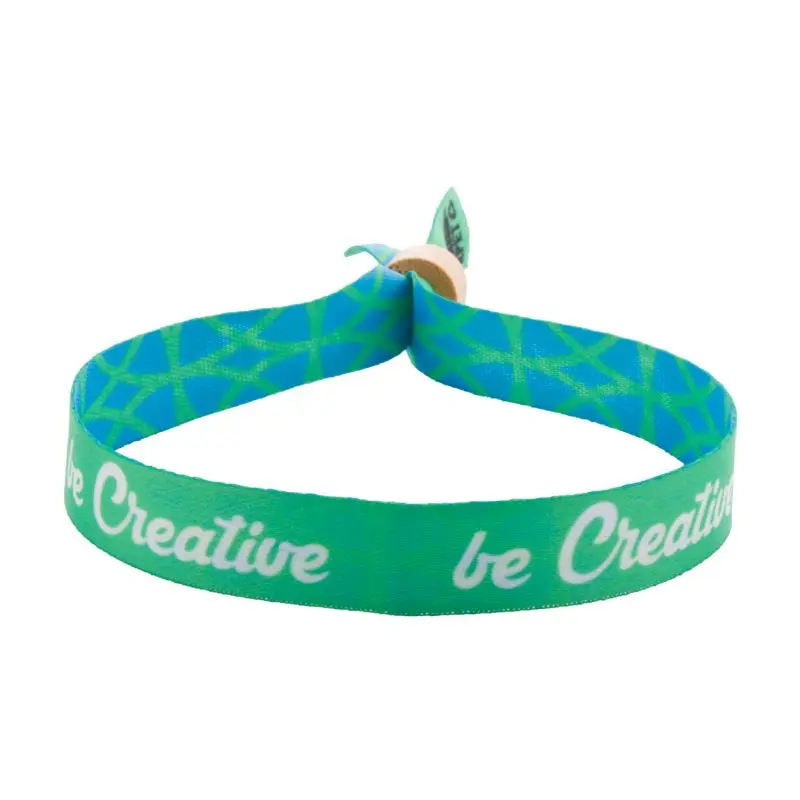 SuboWrist Eco Personalisiertes RPET Festival-Armband – Naturfarben