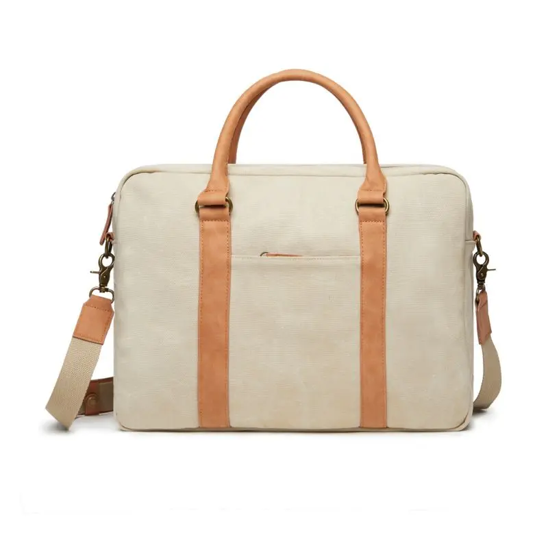 VINGA Bosler Computertasche, RCS Recycelter Canvas, Greige
