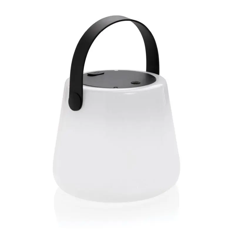 SolarGlow USB-Außenlampe aus recyceltem RCS-Kunststoff, Weiß