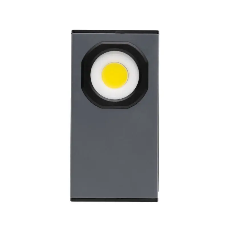 Gear X USB-Taschenlampe aus recyceltem RCS-Kunststoff mit 260 Lumen - Grau/Schwarz, leistungsstark und nachhaltig