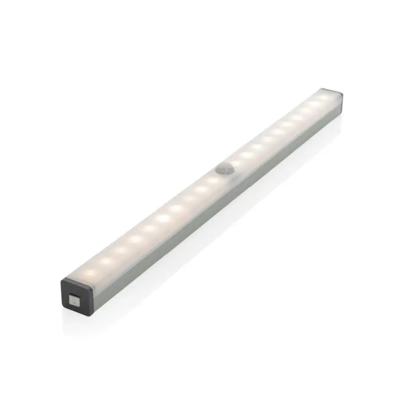 Große LED-Sensorleiste, wiederaufladbar, mit Bewegungserkennung - Silber